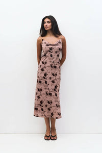 Mod Ref - Lightweight Cowl Neck Floral Slip Dress
