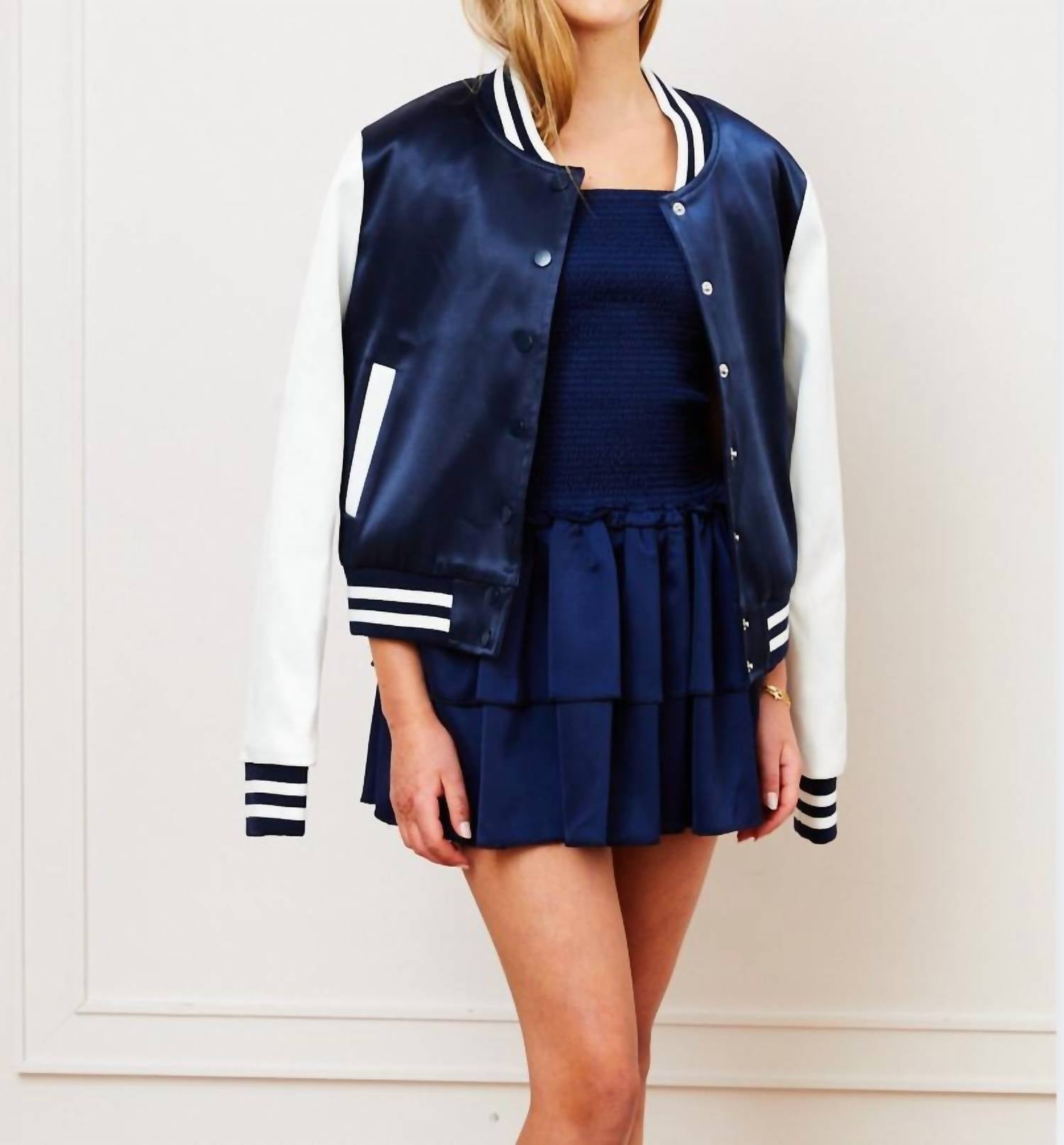 Theme - Valley Satin Varsity Jacket