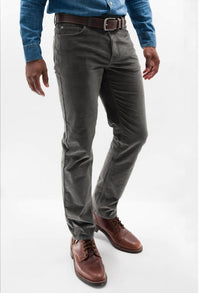 DEVIL-DOG Stretch Cords Pant in carbon - men's pants - detail view