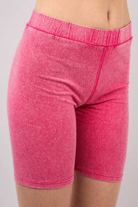 Very J - Comfy Washed Biker Top And Short Set