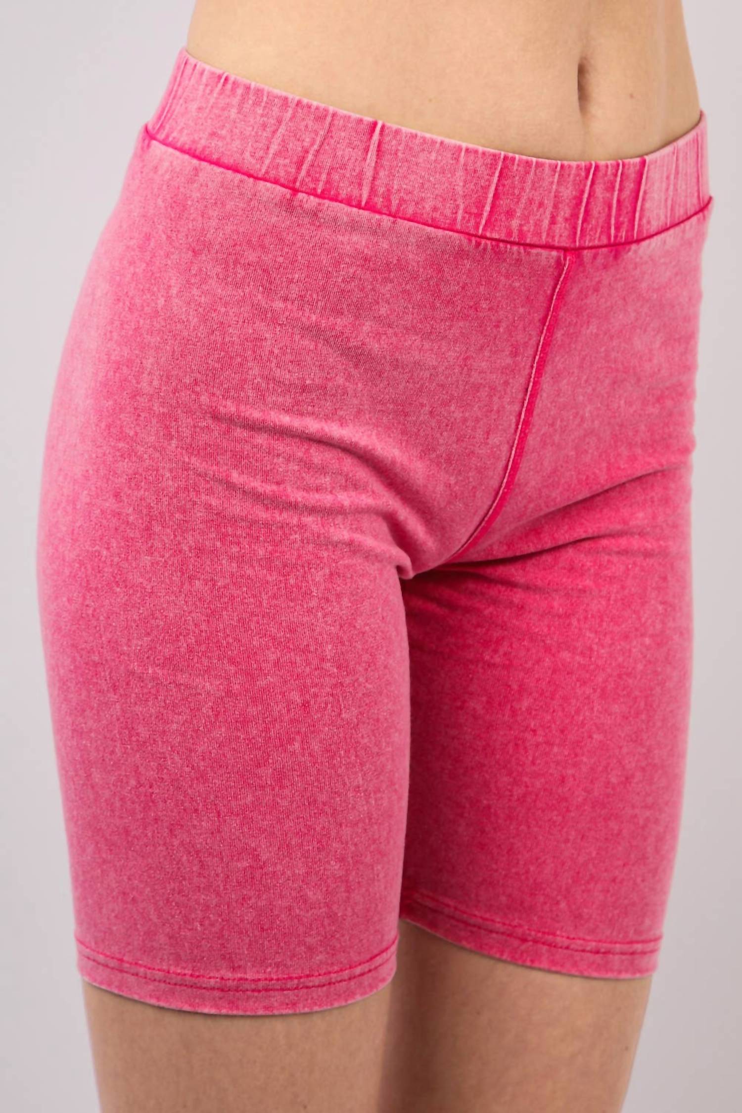 Very J - Comfy Washed Biker Top And Short Set