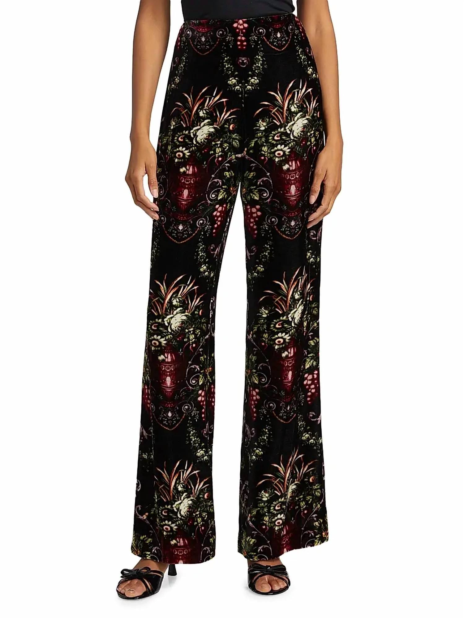 Cara Cara - Firenze Floral Velvet Pants