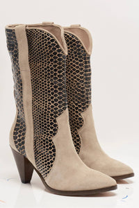 Free People - Women's Snakeskin Feather Heel Boot