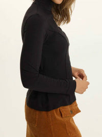 Wearables - Kari Jersey Mock Neck Peplum Top