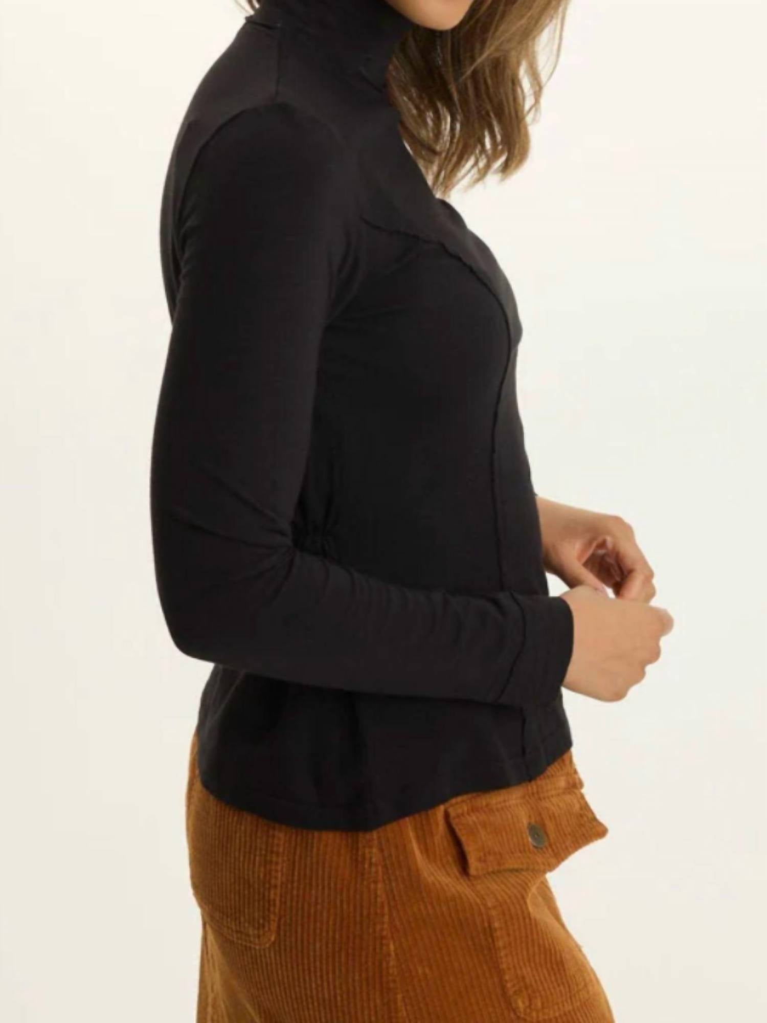 Wearables - Kari Jersey Mock Neck Peplum Top