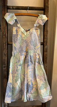 Vintage Havana Girls Tropical Print Sundress in light blue - kids' dress