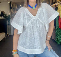 Fate - Stitch Eyelet Top
