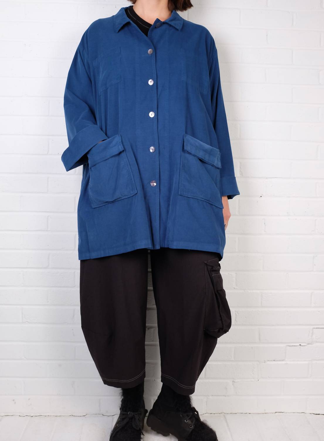 Gerties Four Pocket Jacket in north sea - women's jacket