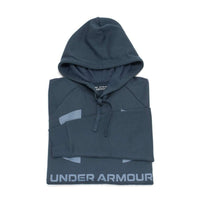 UNDER ARMOUR Men's Rival Fleece Big Logo Hoodie in blue note - men's shirt - detail view