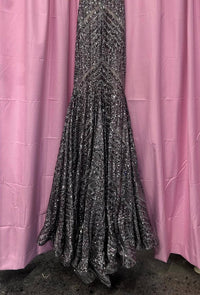 Jovani - Women's Sequin Embellished V Neck Gown