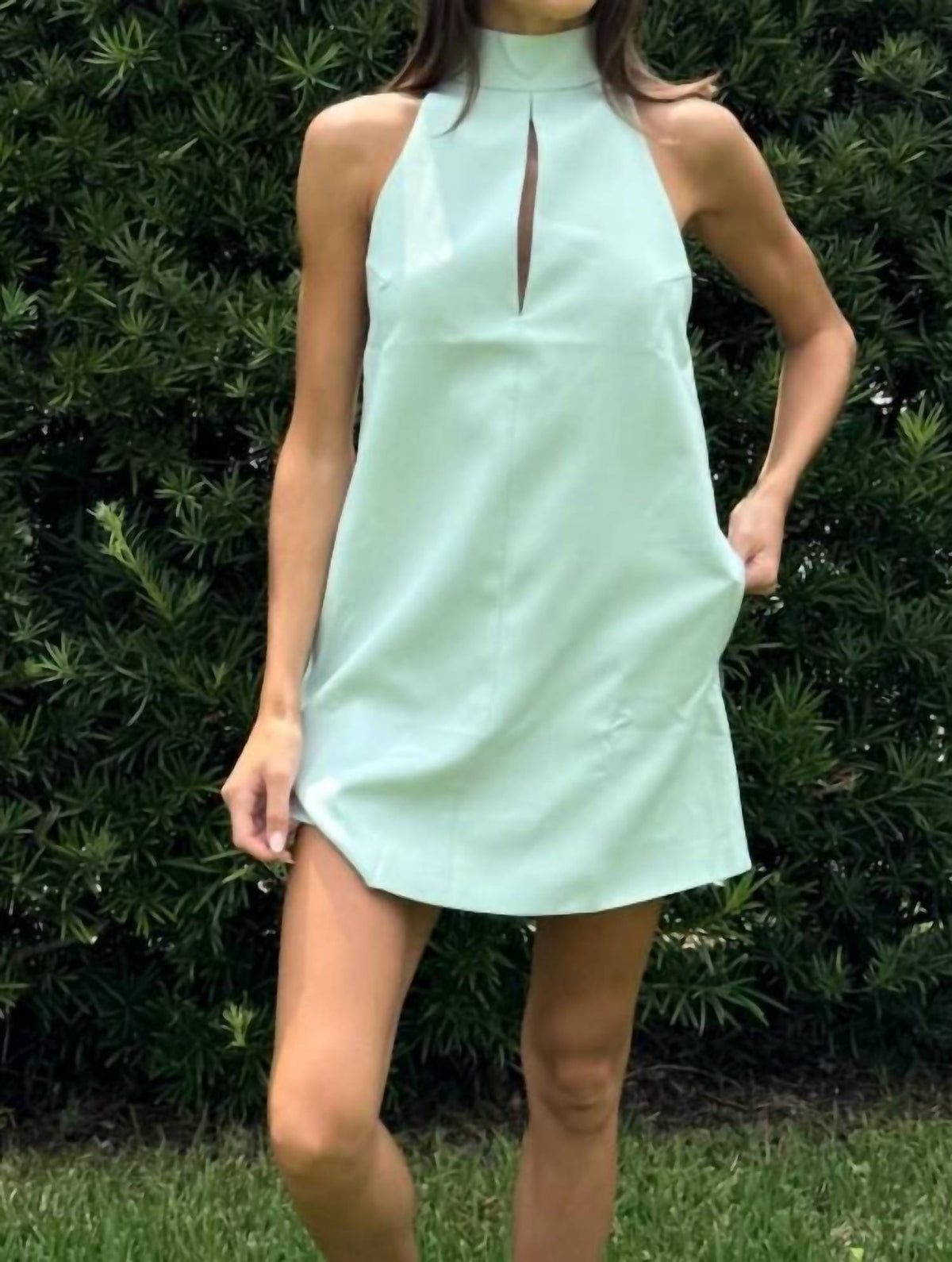 Sky To Moon - Cutout Plain Mini Dress