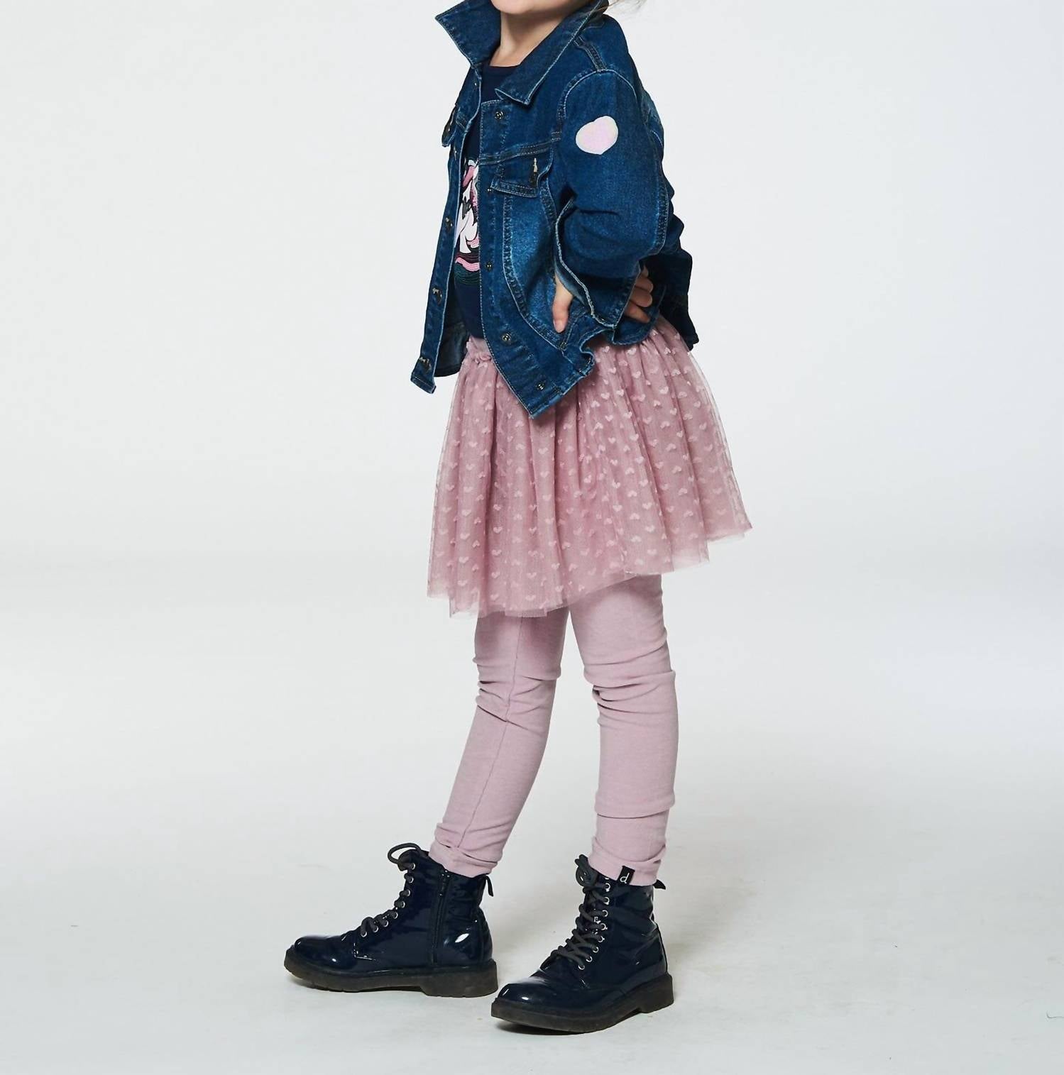 Deux Par Deux - Girl's Leggings Tulle Skirt