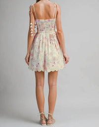 Endless Blu. - Island Lily Tie Strap Mini Dress