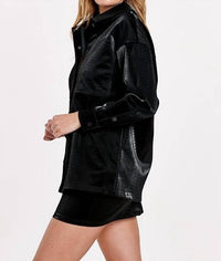 Dear John Denim - Yara Faux Leather Shirt Jacket