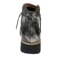 Django & Juliette Women's Smudge Leather Sneakers in metallic black - women's sneaker - view 6