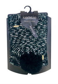 Kensie - Women's Scarf And Beanie Hat Set
