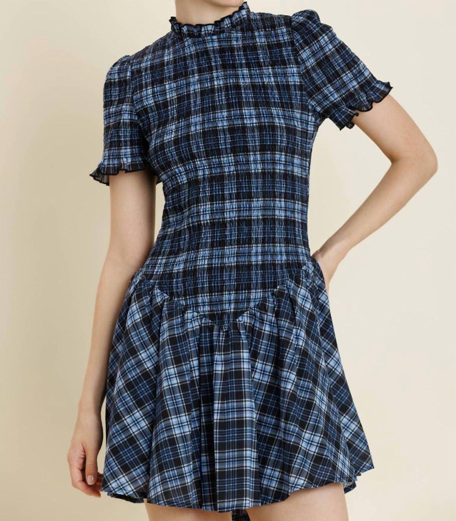 Aureum - Smocked Mini Dress