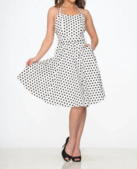Orchid Bloom - Polka Dot Halter Dress