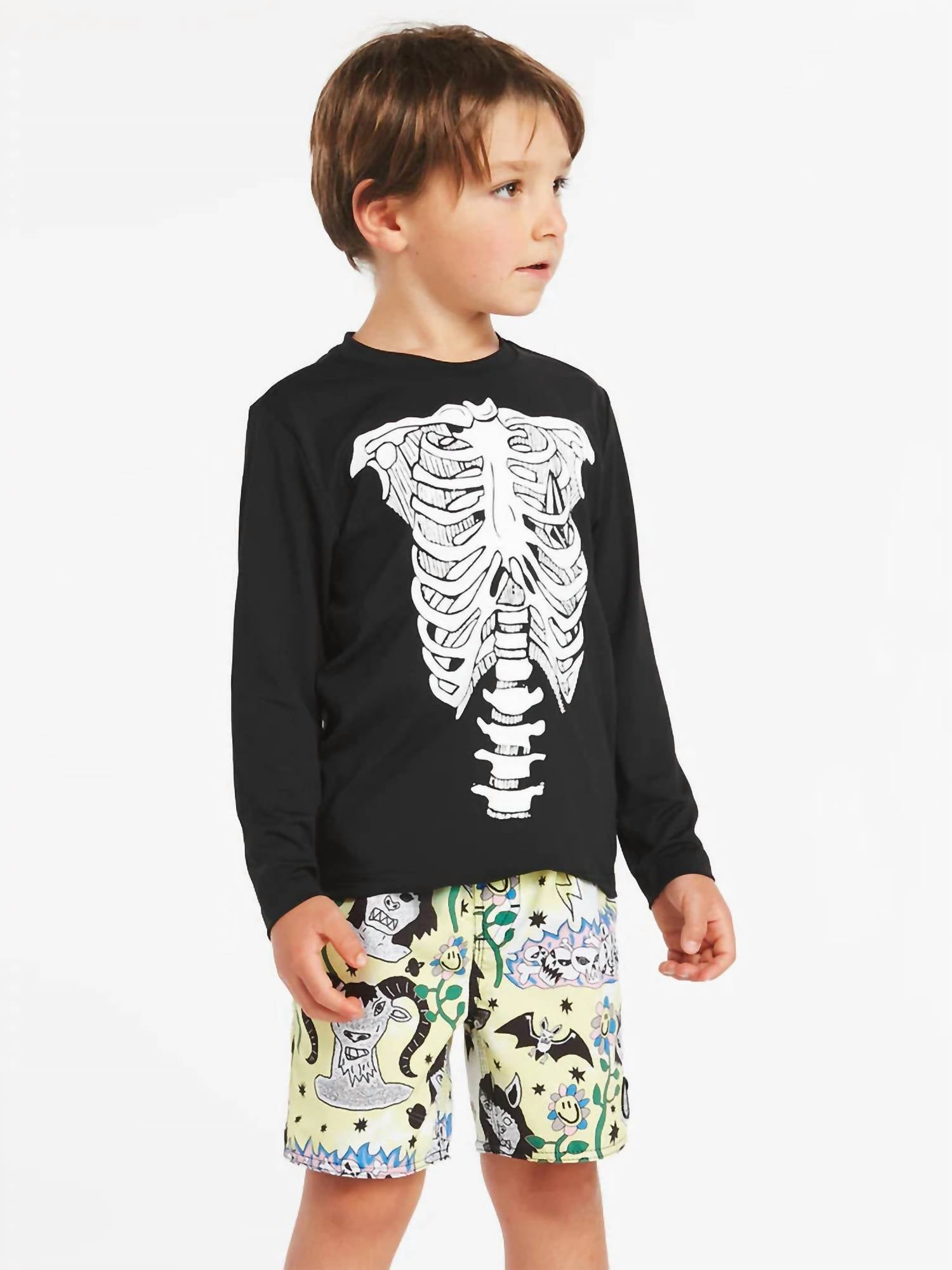 Volcom - Kid's Skeleton Longlseeve Rashguard