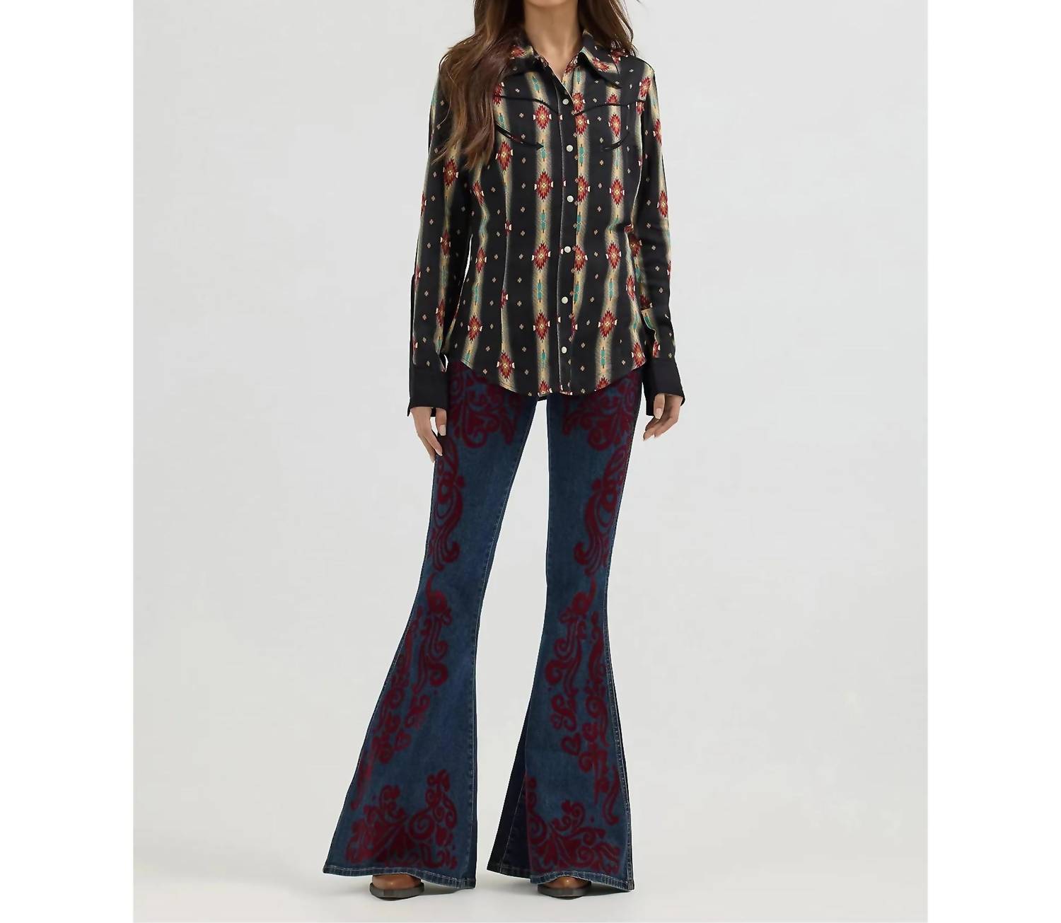 Wrangler - Women's Checotah Western Snap Shirt