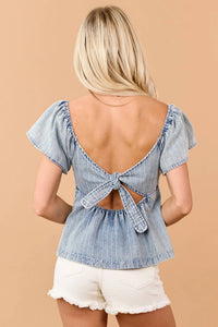 So Me - Babydoll Short Sleeve Top