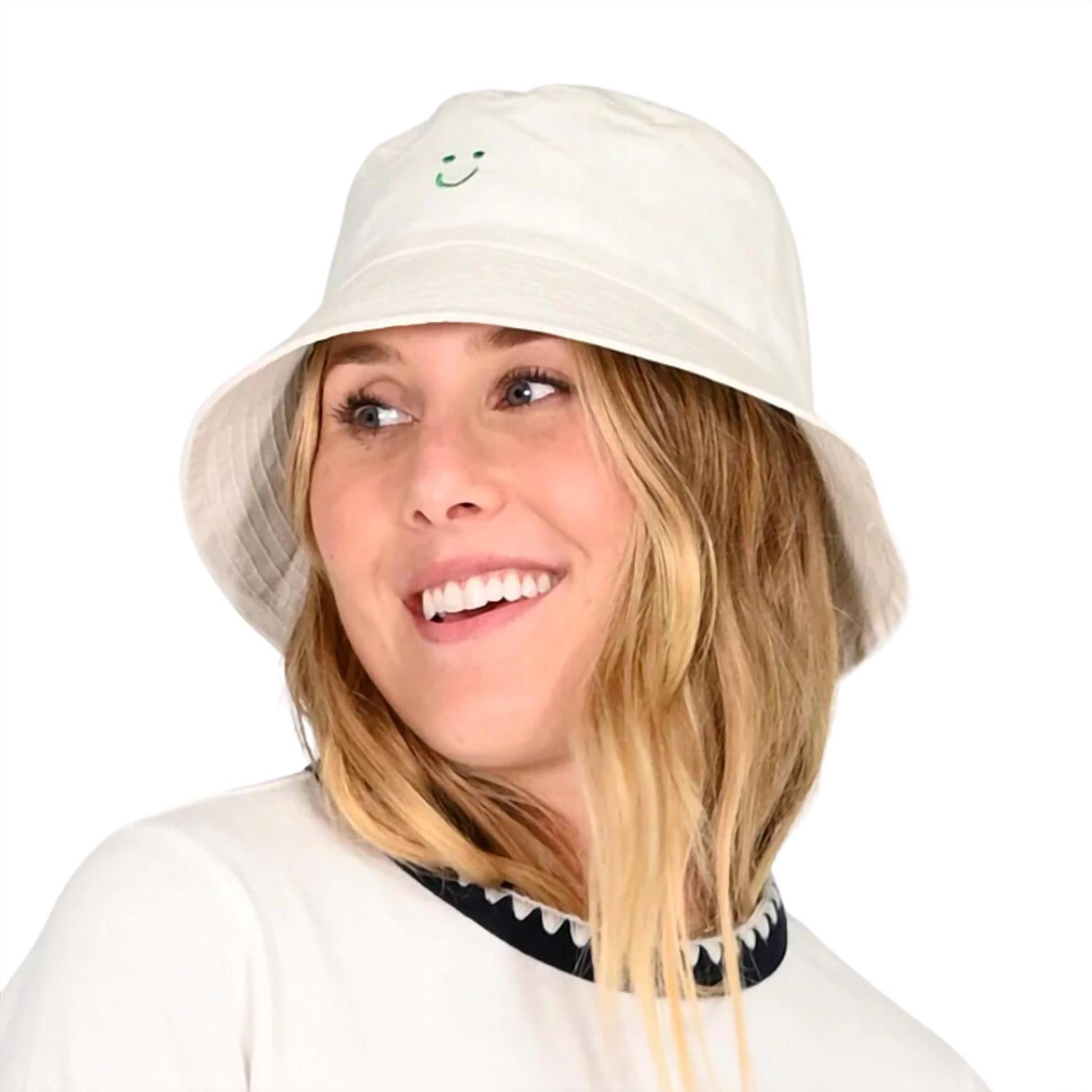 KERRI ROSENTHAL Women's Bucket Hat in oatmilk - women's hat - alternate view