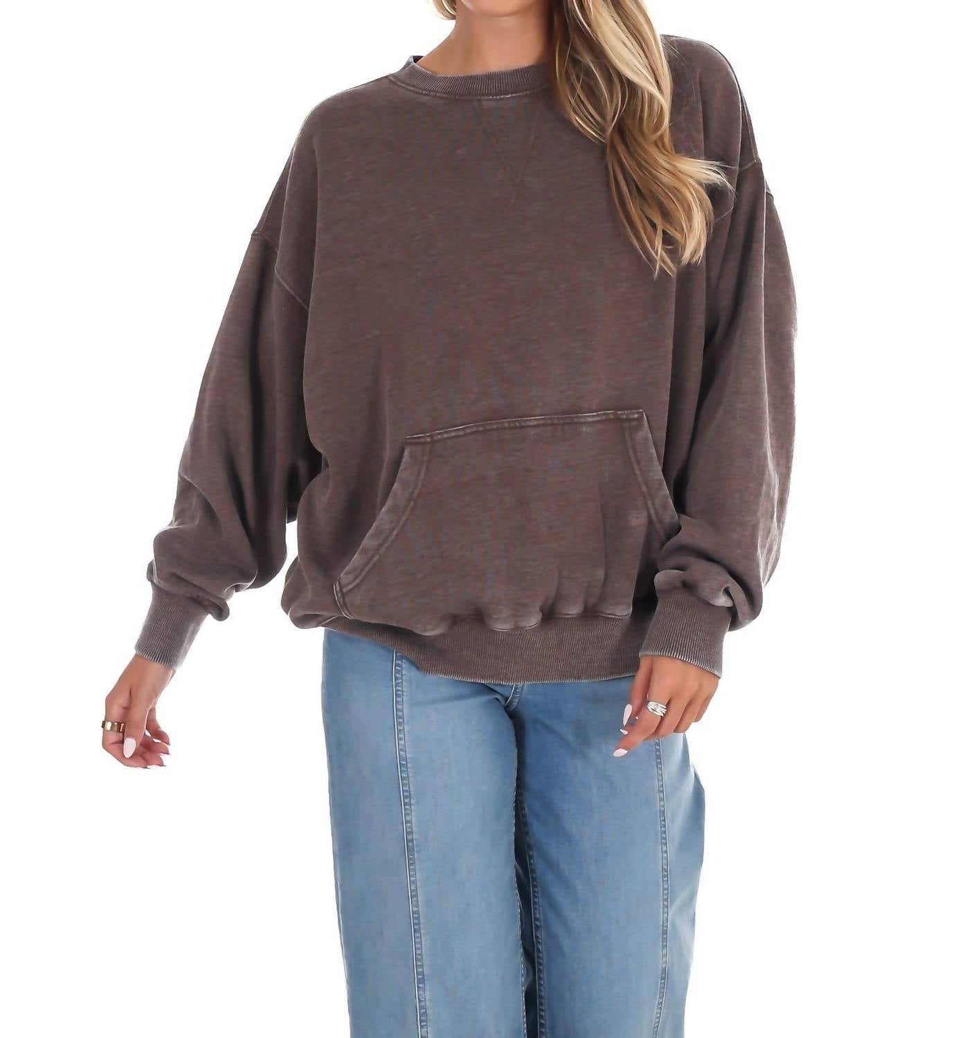 Free People - Slow It Down Long Sleeve Pullover Sweater