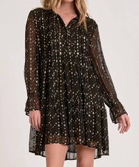 ELAN Alma Mini Dress in black - women's dress