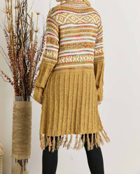 Adora - Maya Fringe Hem Aztec Cardigan