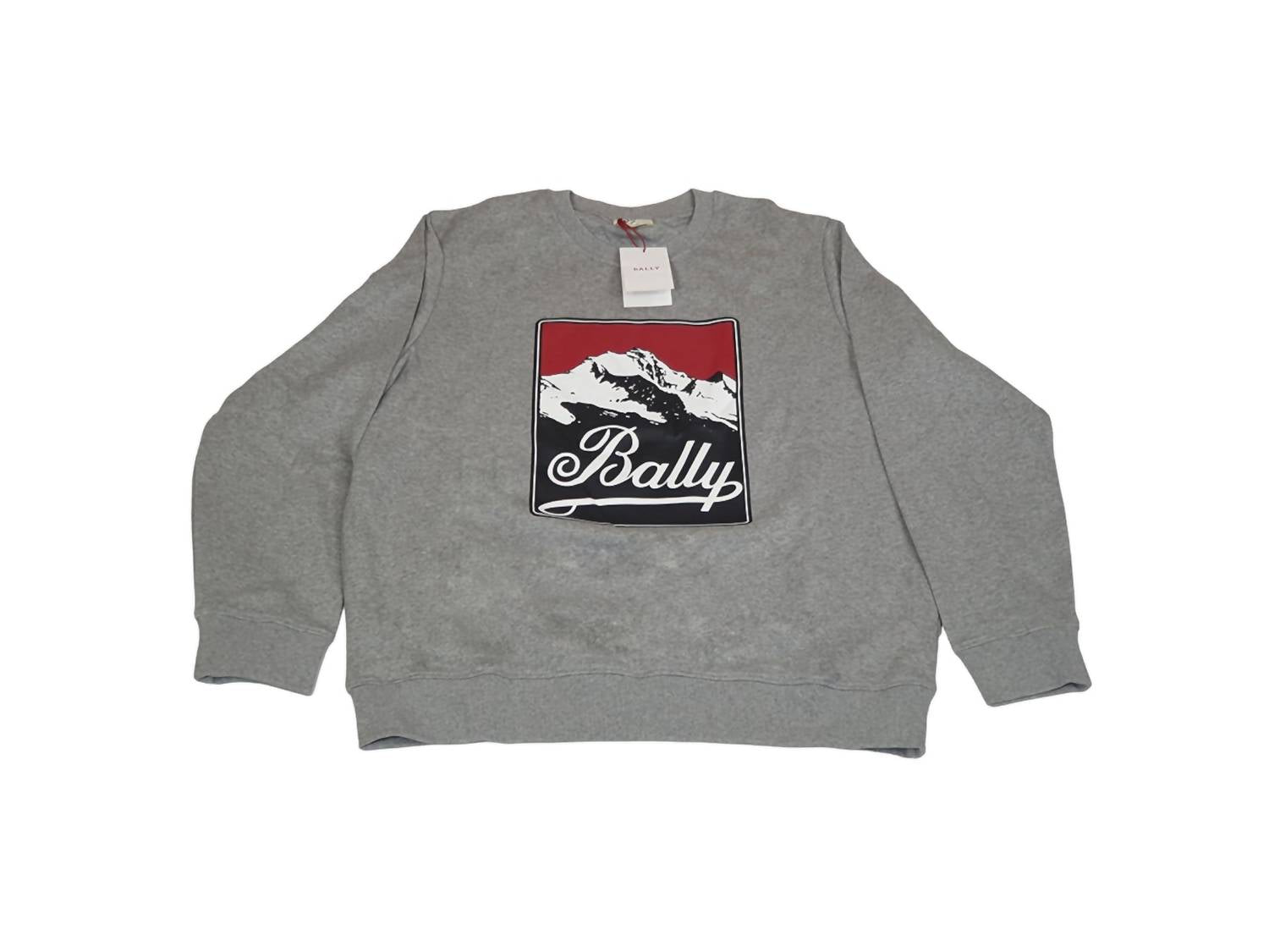 BALLY Men's Mountain Graphic Sweatshirt in grey - men's shirt