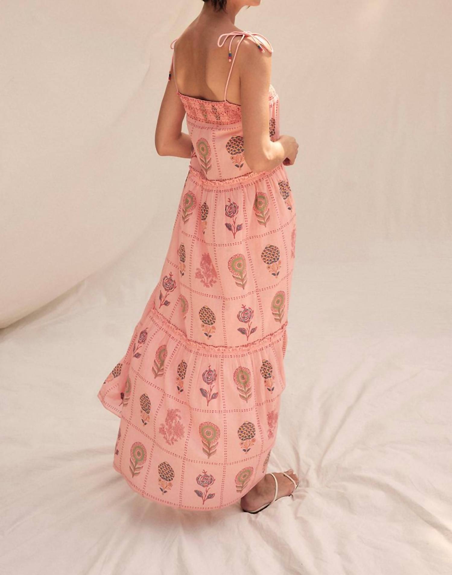 Saylor - Mariska Tile Block Print Midi Dress