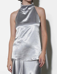 Greylin - Addison Cowl Funnel Neck Halter Top
