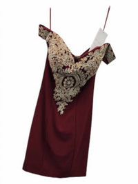 Fiesta Fashion - Women's Off-shoulder Mini Dress With Appliqué