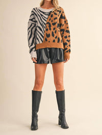 Klesis - Duo Printed Soft Sweater Top