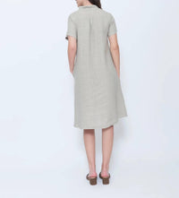 Blueberry - Collared Swing Midi Dress