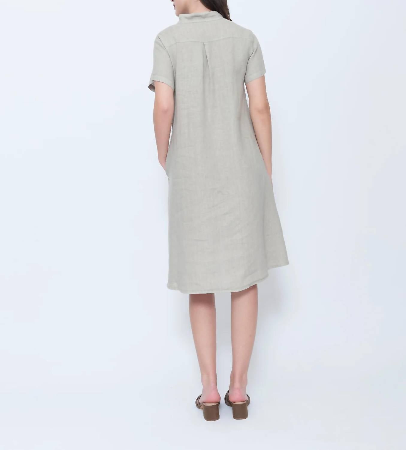 Blueberry - Collared Swing Midi Dress