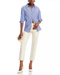L'Agence - Wanda Crop Wide Leg Coated Jean