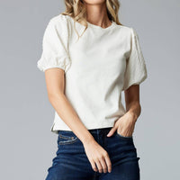 Downeast - Clip Dot Crewneck Short Sleeve Top