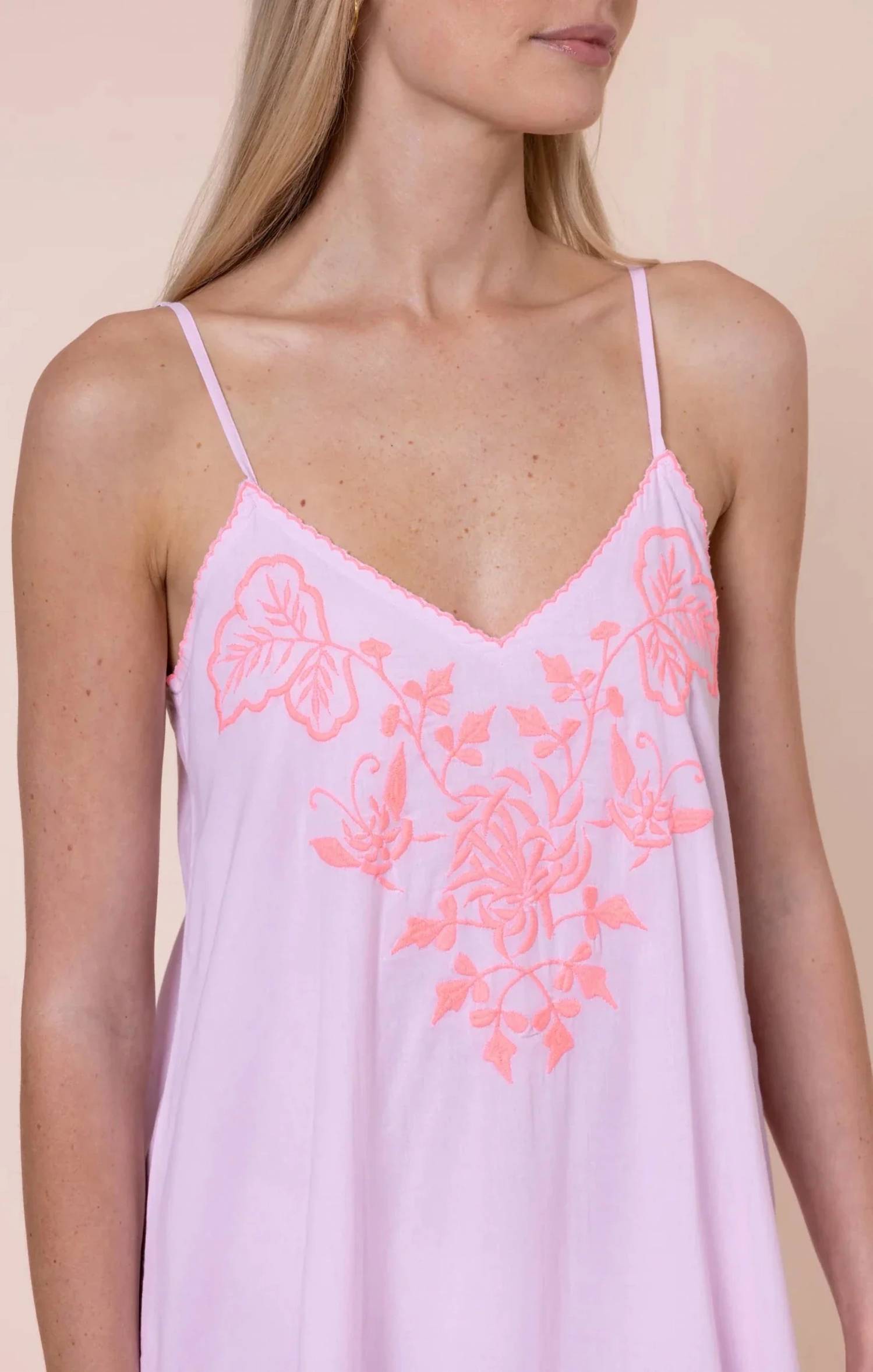 Juliet Dunn - Butterfly Embroidery Slip Dress