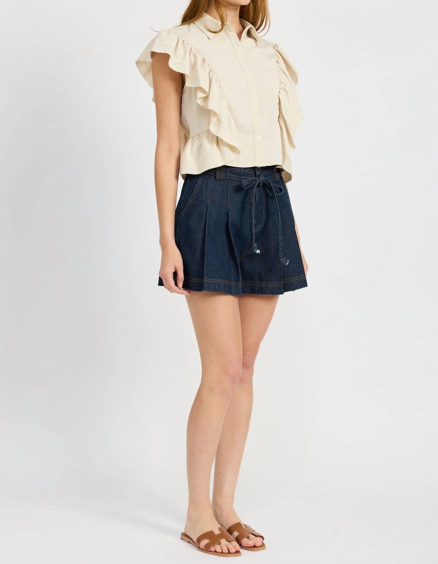 En Saison - Addison Ruffled Top