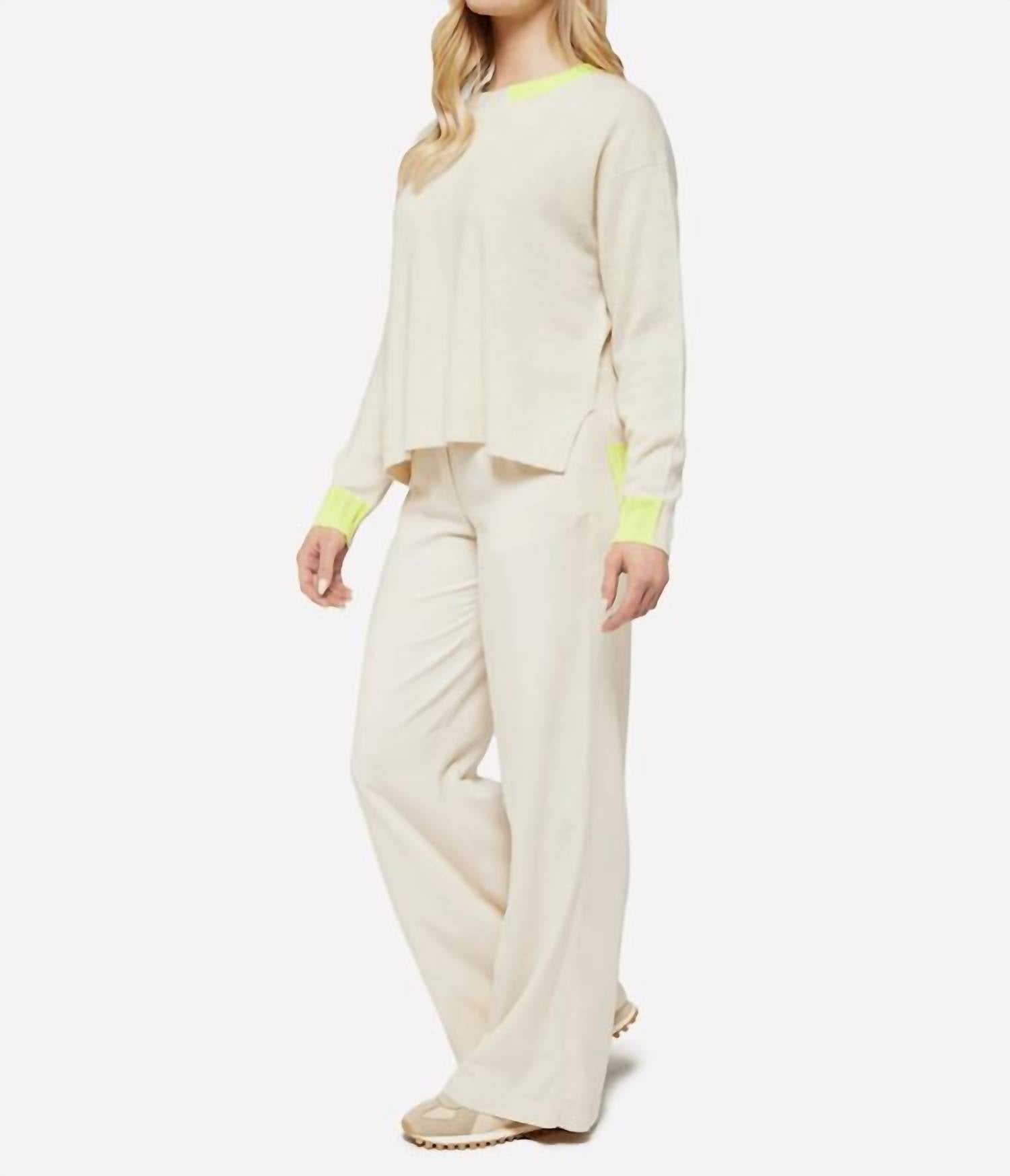 Brodie Cashmere - Billie Contrast Crew Neck Jumper