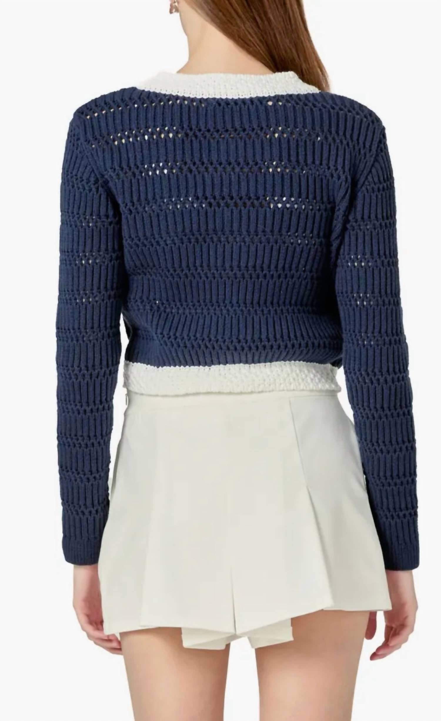 English Factory - Cropped Knit Sweater