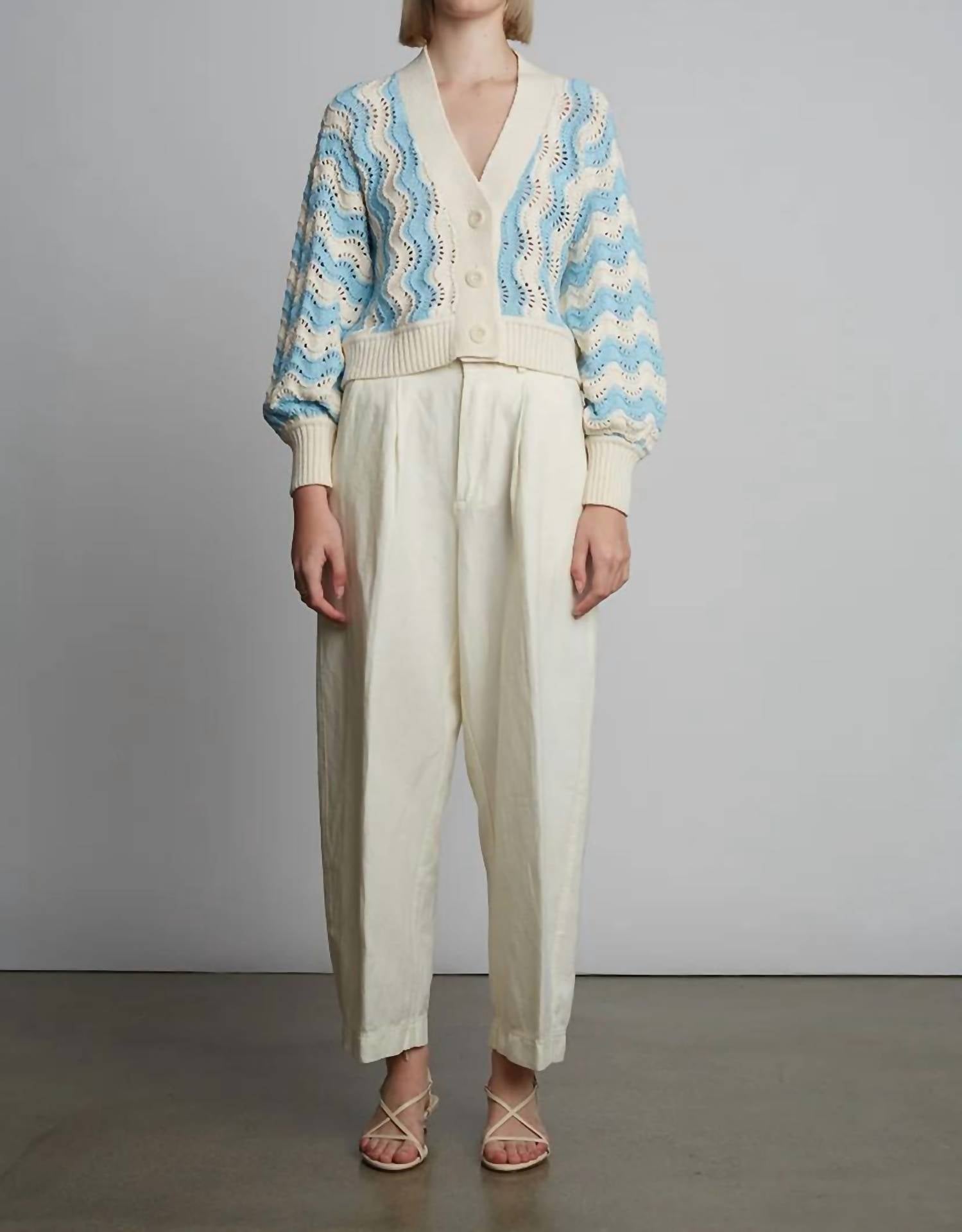 Eleven Six - Peruvian Cotton Chevron Cardigan