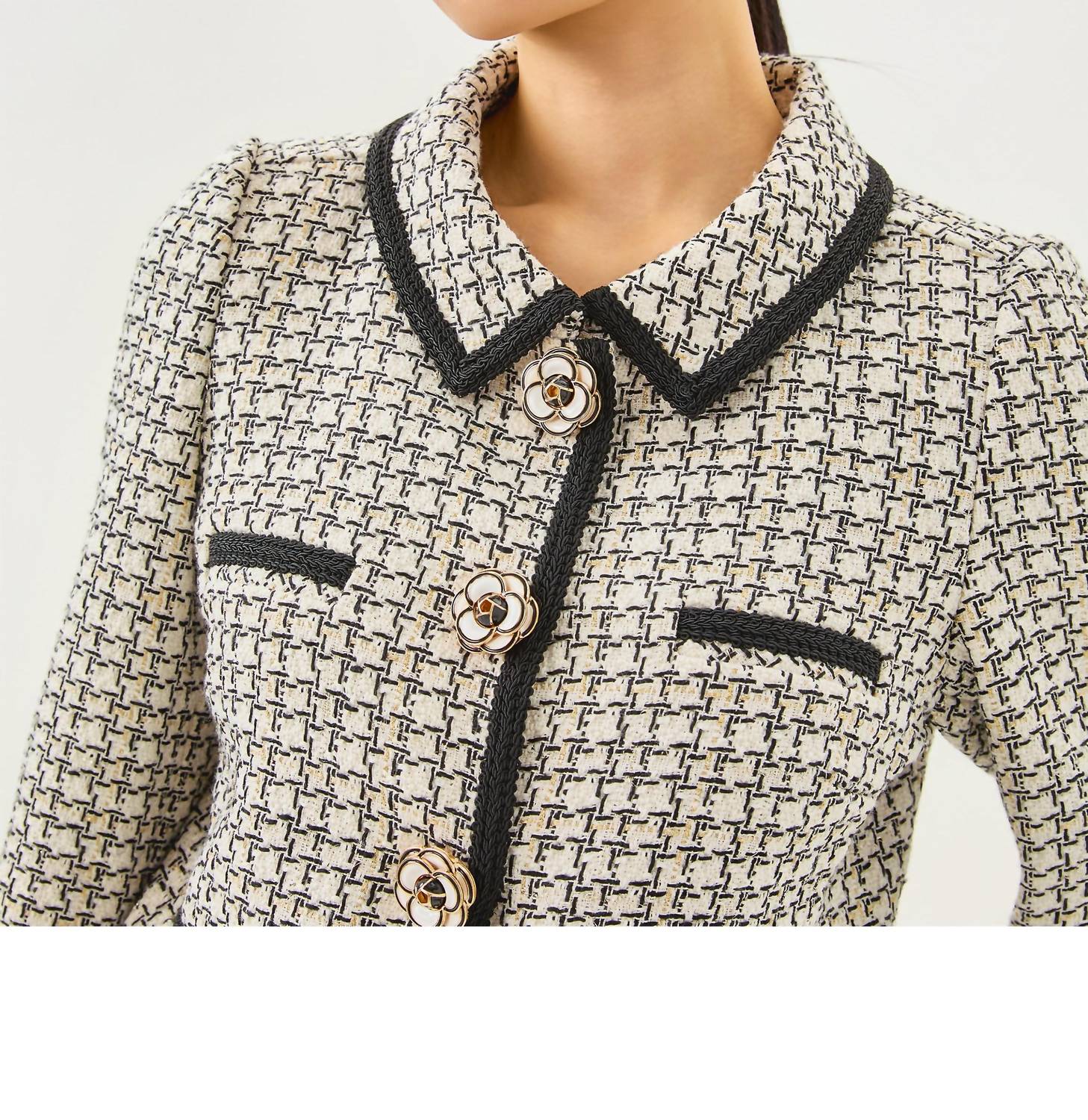 Lilly Pulitzer Kalara Boucle Jacket in coconut lurex houndstooth boucle - women's jacket - view 4