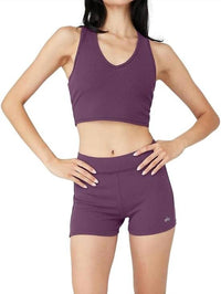 Alo Yoga - Goddess Ribbbed Cropped Racerback Tank