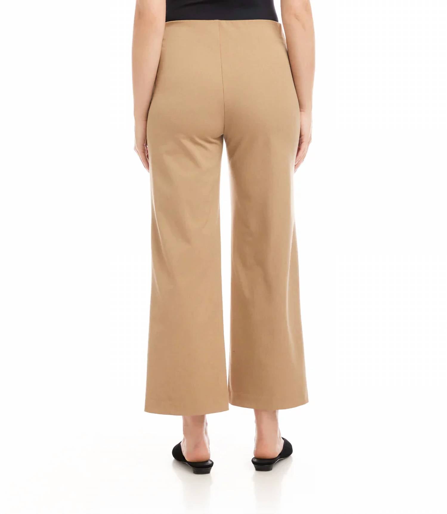 Karen Kane - Calla Cropped Pintuck Wide-leg Pants