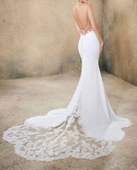 MORILEE Rasia Petal Train Wedding Dress in ivory nude - women's dress - detail view