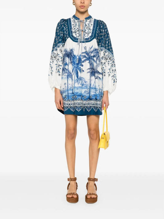 Farm Rio - Palm Tree Beach Mini Dress