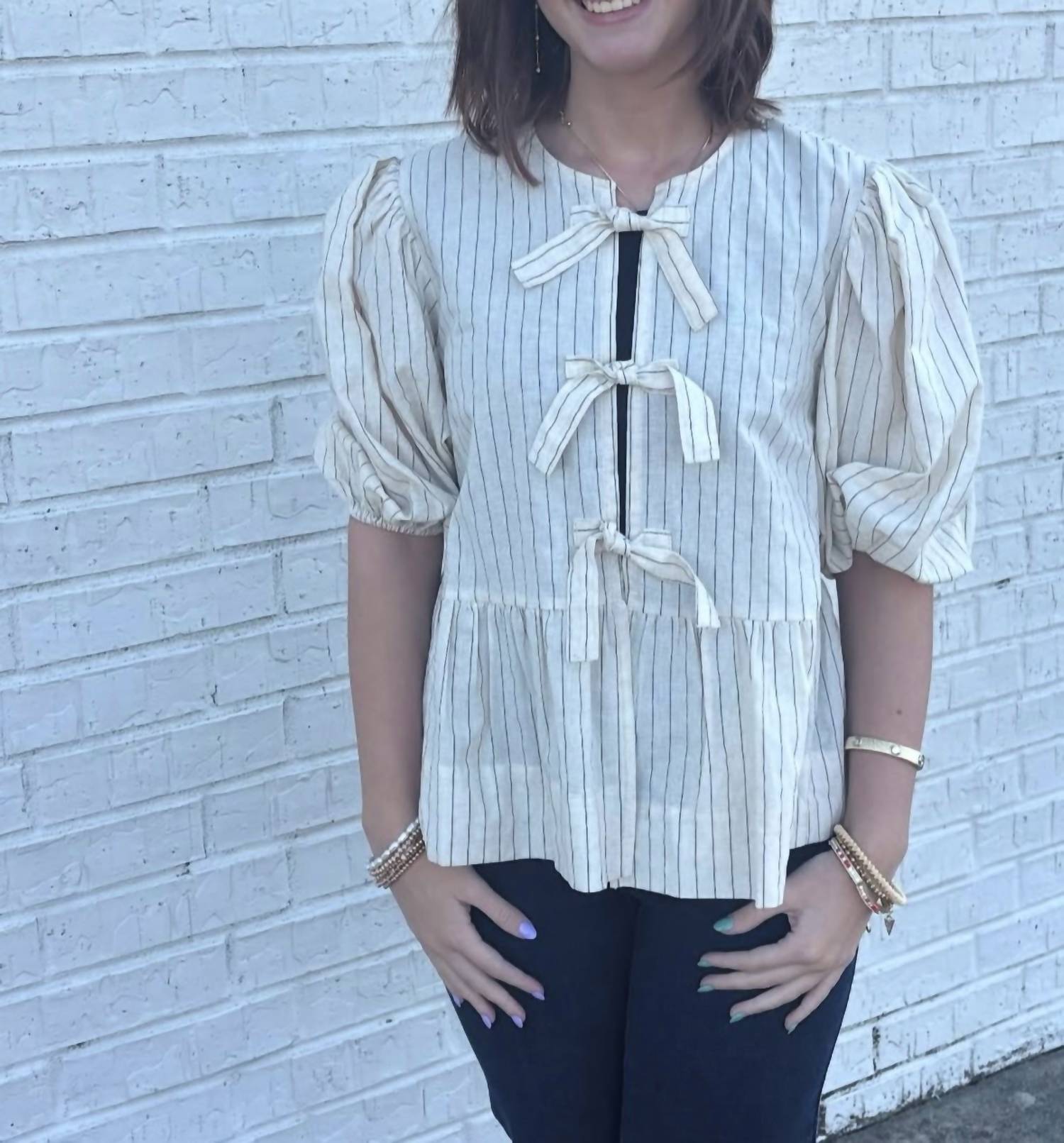 Kld. Signature - stripe bow top