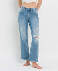 Vervet By Flying Monkey - Distressed Straight Leg Jeans
